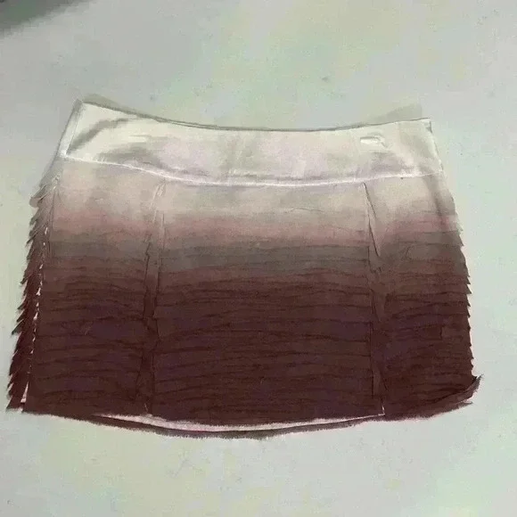 Bebe Silk Cascade Ruffle Skirt - Picture 2 of 5